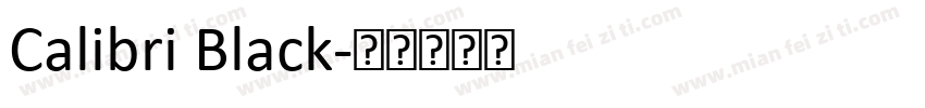 Calibri Black字体转换